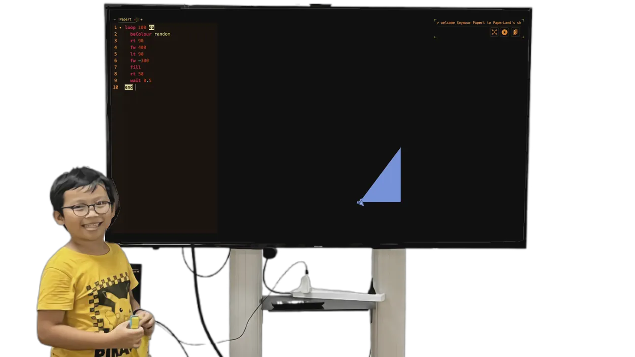 student showing his trigular ring